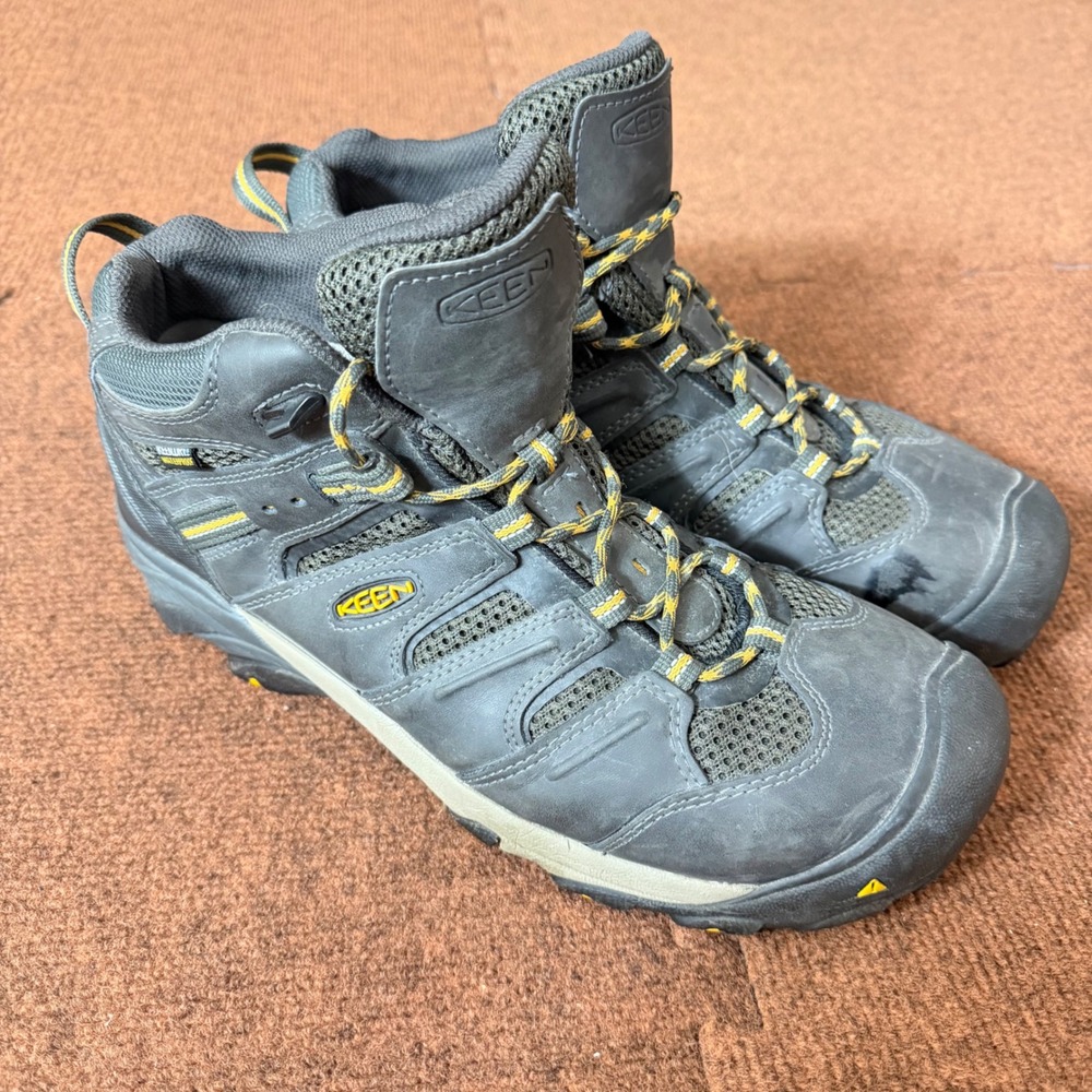 KEEN Utility Flint II Waterproof Steel Toe‎ Work Boots Mens 12EE Grey 1018079EE